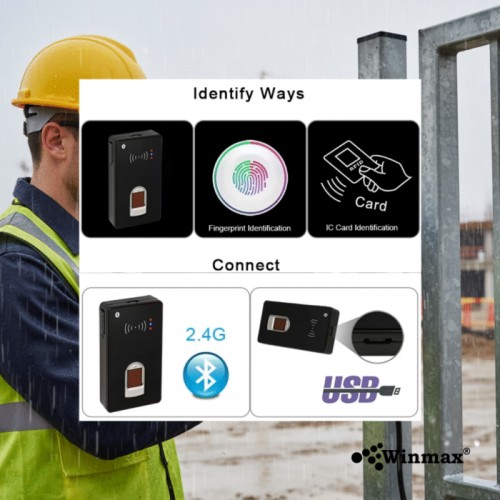 เครื่องอ่านลายนิ้วมือพกพา Fingerprint Reader พร้อมระบบ NFC และบลูทูธ Winmax-U6 เครื่องอ่านลายนิ้วมือพกพา Fingerprint Reader พร้อมระบบ NFC และบลูทูธ Winmax-U6