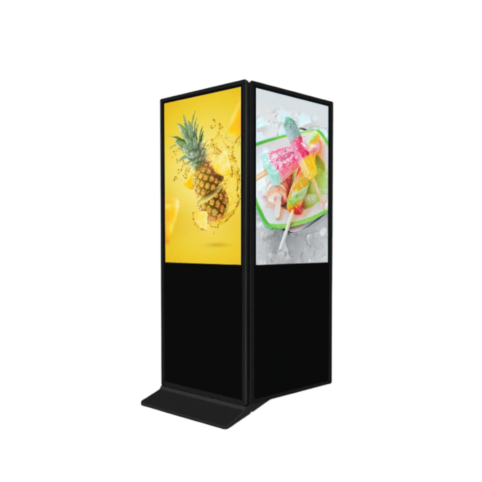 ป้ายโฆษณาดิจิทัลแบบหน้าจอ 2 ด้าน ขนาด 65 นิ้ว ความคมชัด 4K Digital Signage Double Sided Winmax model Win-DIDS-414-65