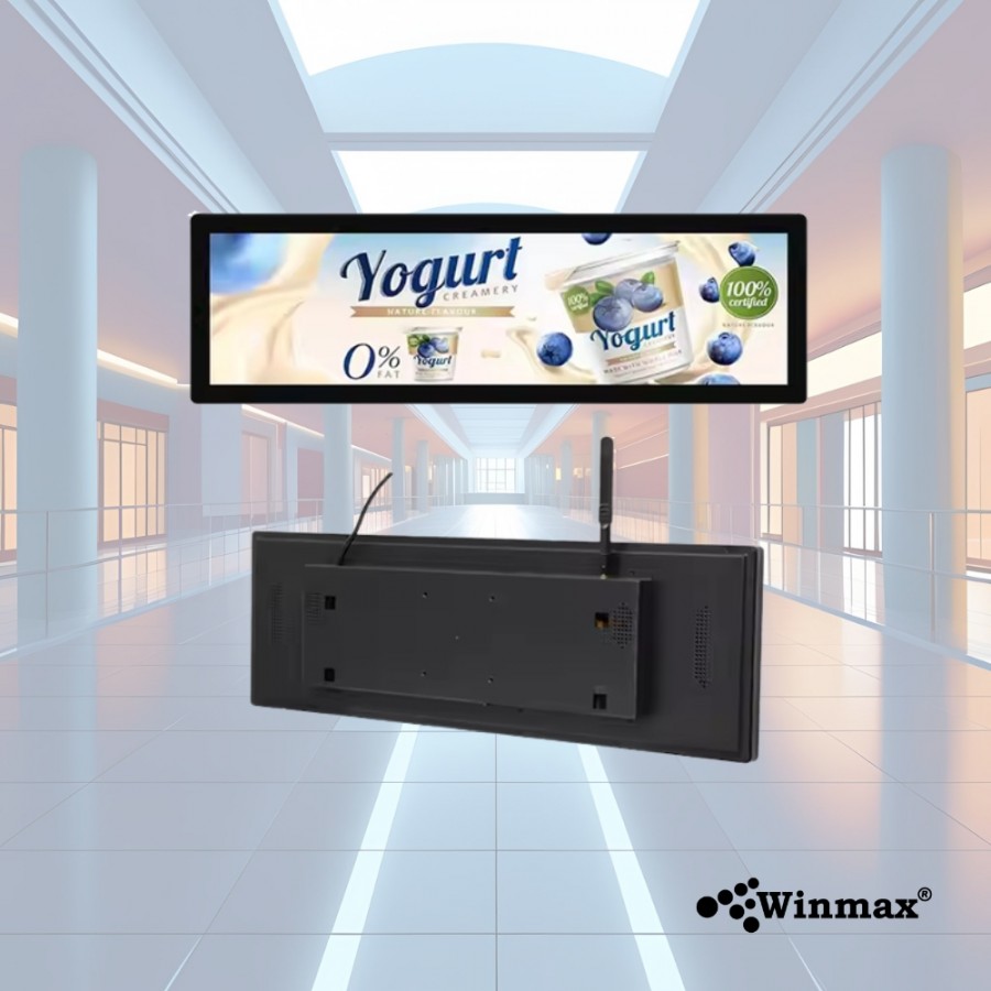 ป้ายโฆษณา LCD Bar Screen ขนาดใหญ่ 69.3 / 75 / 80 / 86 / 88 นิ้ว Digital Signage Bar Screen รุ่น Win463