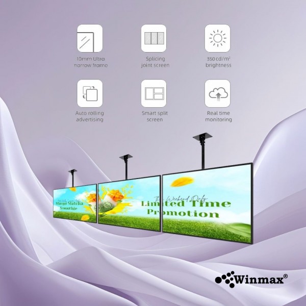 กระดานเมนูแบบดิจิตอล ขนาด 65 นิ้ว Digital Menu Board Winmax รุ่น Win 454