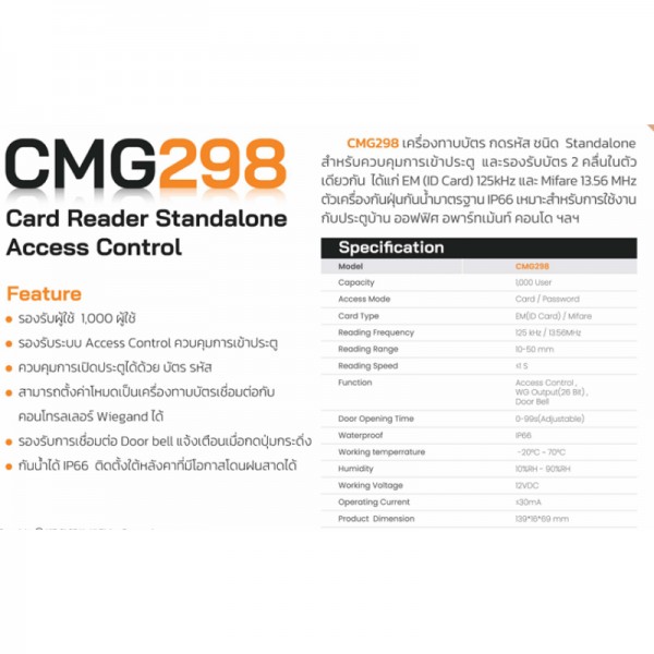 เครื่องทาบบัตร HIP รุ่น CMG298