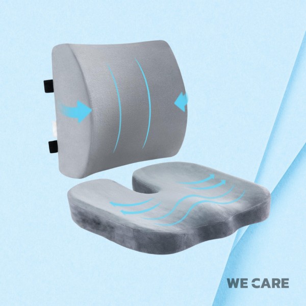 เบาะรองหลังเพื่อสุขภาพ WE CARE บรรเทาอาการปวดเมื่อย ลดแรงกดทับ ป้องกันอาการออฟฟิศซินโดรม รุ่น CareSit 3