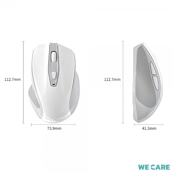 เมาส์ไร้สายทรงสูงเพื่อสุขภาพ WE CARE สีขาว รุ่น Care-M1