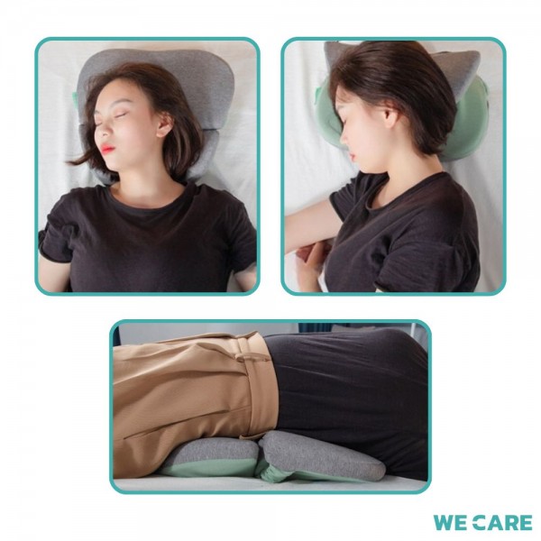 เบาะรองหลังเพื่อสุขภาพ WE CARE 2in1 บรรเทาอาการปวดเมื่อย เปลี่ยนเป็นหมอนรองนอนได้ รุ่น BeWolker