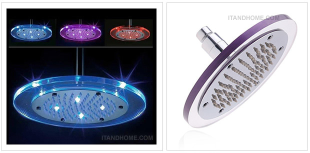 ฝักบัว LED เปลียนสี แบบจับยึดด้านบน