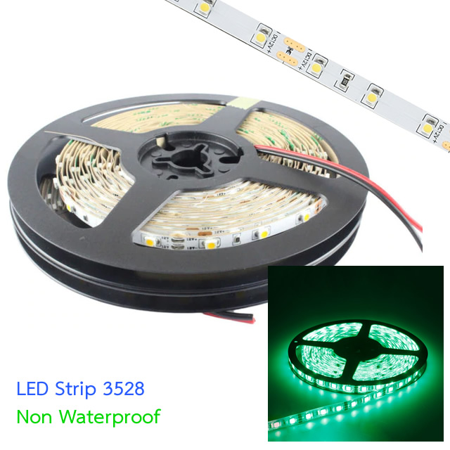 LED Strip SMD3528 60LEDs Green Color Non-Waterproof