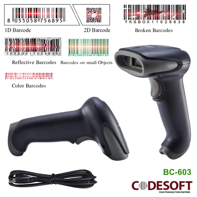 Barcode Scanner QR Code 2D 1D Code Sofe BC-603