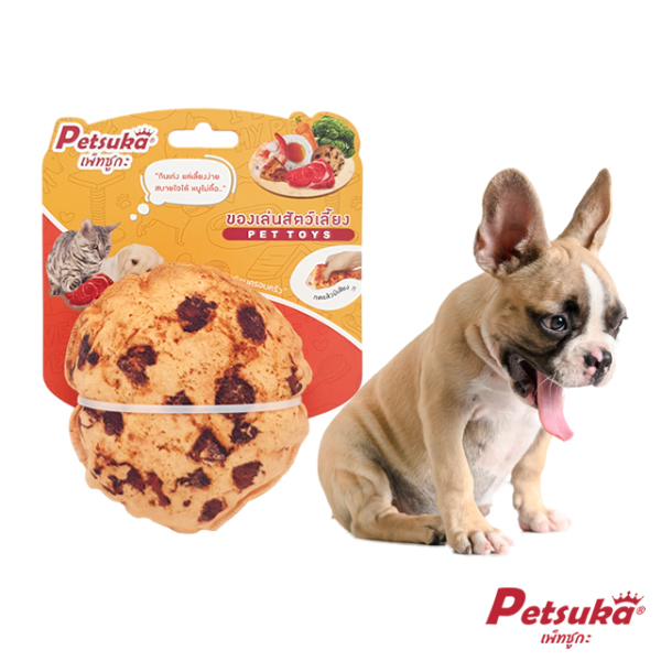 ตุ๊กตาคุ้กกี้นุ่มนิ่ม Petsuka ของเล่นสัตว์เลี้ยง มีเสียง