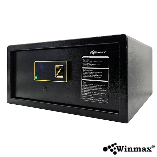 Fingerprint type hotel electronic security box with master key Winmax-2042W