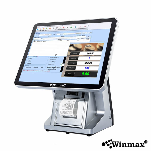 POS Touch Screen 15.6 inch With Customer Display and Thermal Printer