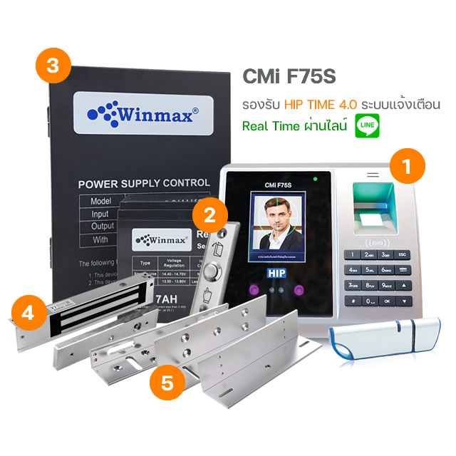 FaceScan and Fingerprint HIP CMi F75S Access Control