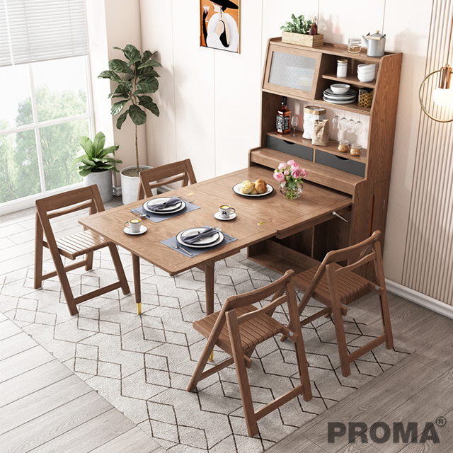 Wooden Folding Extend Foldable Dining Table