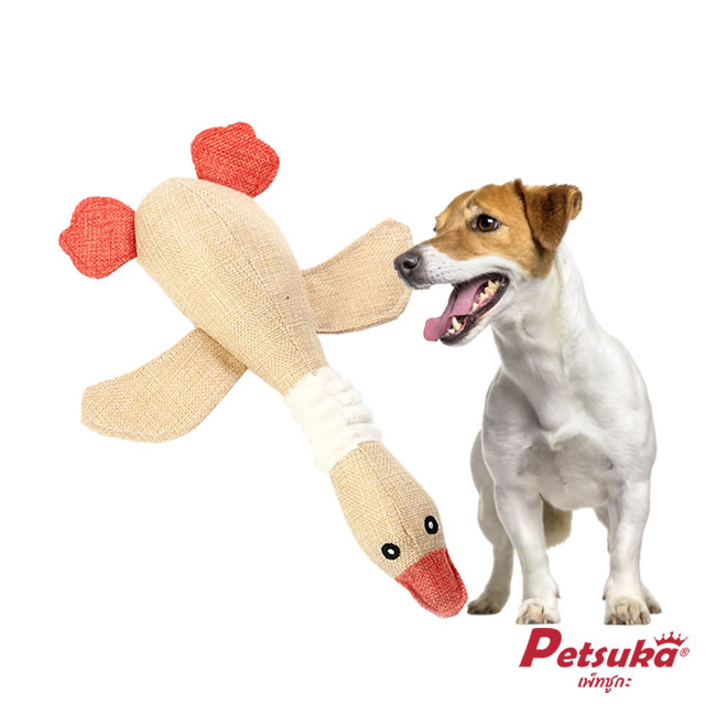 Duck doll dog toy Petsuka pet flossing toy with sound yellow