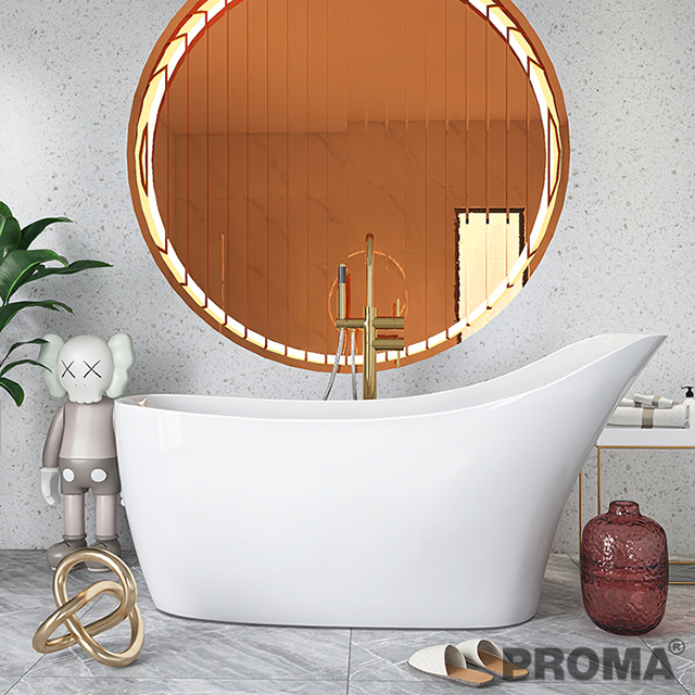 Acrylic Oval Shape Small Size Bathtub Freestanding
