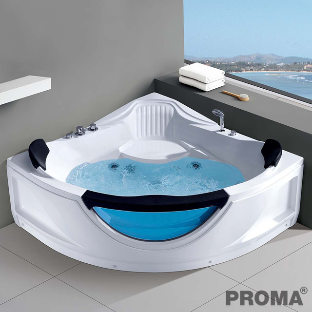 อ่างอาบน้ำสปาเข้ามุมในร่ม สำหรับสองคน 