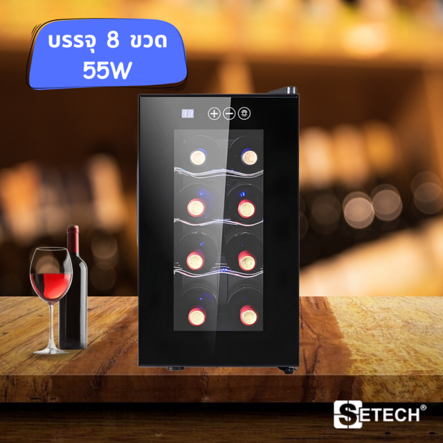 Wine refrigerator holds 8 bottles Setech