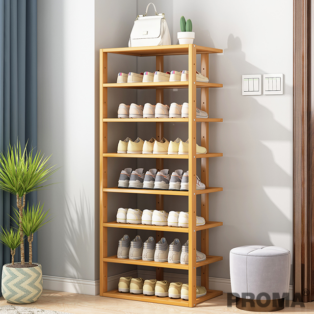 Shoe Rack Storage Solid Wood Sabinet 7 Layers
