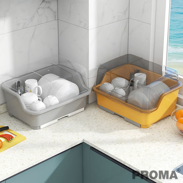 Kitchen Dishes and Dishes Storage Rack With Cover