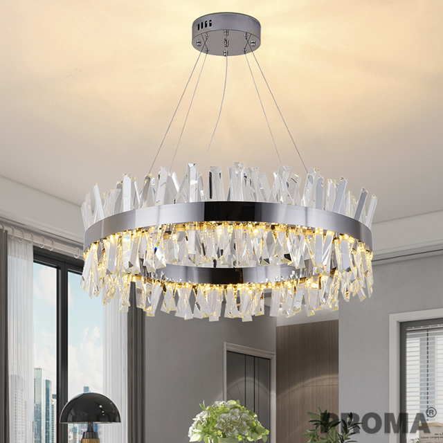 โคมไฟระย้าคริสตัล Proma วงกลมหรูหรา