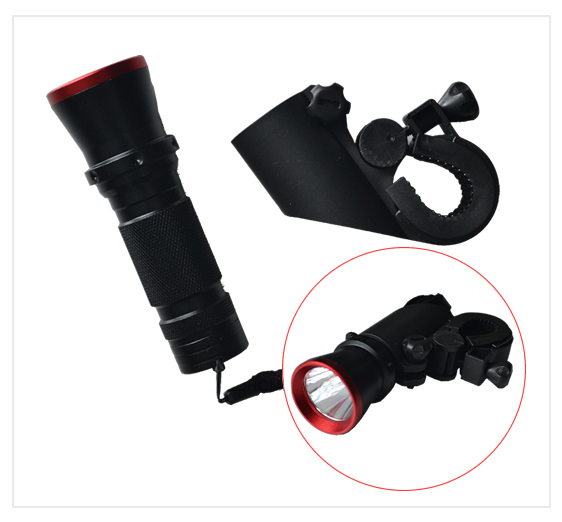 ไฟรถจักรยาน ไฟส่องสว่าง ไฟติดแฮนด์จักรยาน ฝาสีแดง