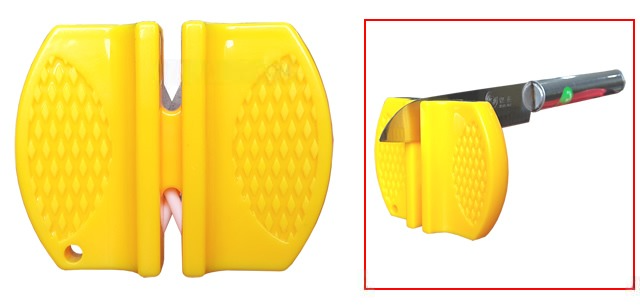 Mini Pocket Kitchen Knife Sharpener Tool Yellow