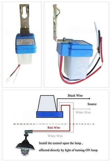 เซ็นเซอร์แสง เซ็นเซอร์กลางวันกลางคืน เปิดไฟอัตโนมัติ Sensor Switch 12V