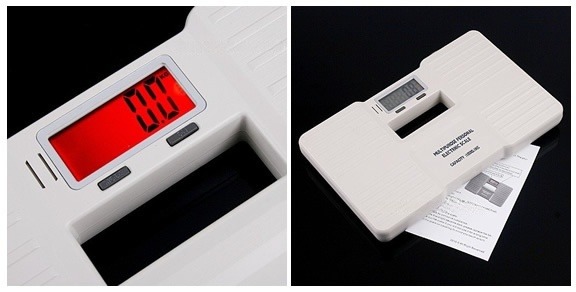 เครื่องชั่งนำหนัก เครื่องชั่งคน 150kg x 0.1kg Digital Scale Personal Body สีขาว