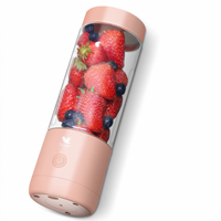 Rechargeable Battery USB Juice Portable Blender 400 ml Pink Color