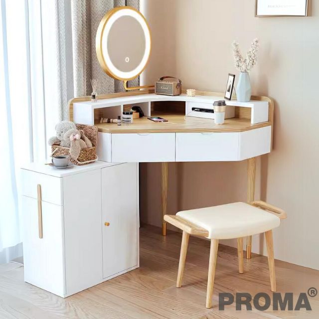 LED Makeup Dressing Desk Comoda Vanity LED Light Mirror Dressers