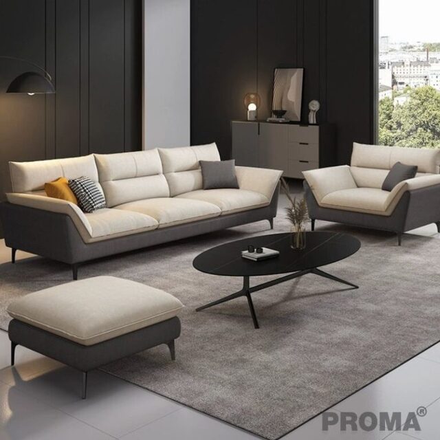 Cloth Sofa Sponge Latex Down Imitation Leather Sofa Set