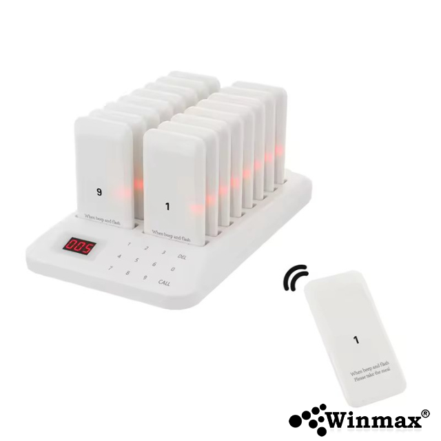 Restaurant Pager Waiter Calling System Wireless Paging Queue System 16 Call
