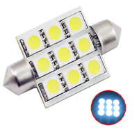 LED 9 Festoon Dome Car Auto Interior Bulb Light Lamp White