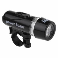 Power Beam Multi Functional Super Bright White 5 LED Bicycles Lights Waterproof