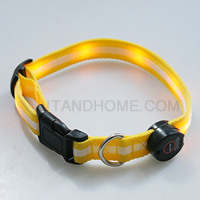 Safety LED Dog Pet Collar Yellow