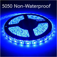 ไฟแอลอีดีแบบเส้น LED Strip Ribbon ยาว 5 เมตร สีน้ำเงิน SMD5050 ไม่กันน้ำ LST505NB