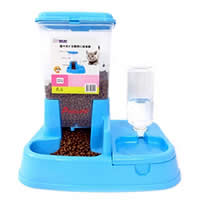 Pet Dog Cat Automatic Feeder Food and Water Dispenser Blue Color