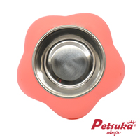 Petsuka Pet Bowl Flower Pink Color