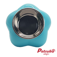 Petsuka Pet Bowl Flower Blue Color