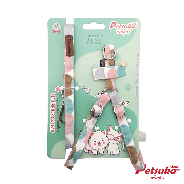 สายจูงสัตว์เลี้ยงพรีเมี่ยม Petsuka รุ่น Army Dream ขนาด M
