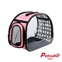 Petsuka Portable Transparent Pet Bag Space Bag Pink Color Size S