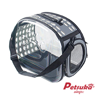 กระเป๋าสัตว์เลี้ยงสะพายข้าง Petsuka แบบโปร่งใส สีเทา ขนาด M
