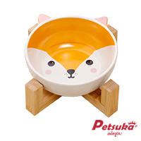 Petsuka Pet Bowl Ceramic Fox Cartoon