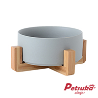 Petsuka Pet Bowl Ceramic Gray Color