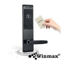 ประตูล็อคโรงแรมดิจิตอล Winmax Hotel Lock สแตนเลส ด้วยบัตร RFID โรงแรม รุ่น Winmax-P12B Winmax-P12B
