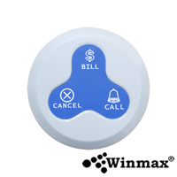 Waterproof restaurant waiter call button system Winmax-K-H3-TB