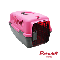Petsuka Pet Cage Breathable Carrier Cage Portable Pink Color