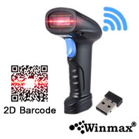 เครื่องอ่านบาร์โค้ดไร้สาย Wireless Barcode รองรับบาร์โค้ด 1D 2D QR Code  Winmax-P311