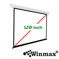 Motorized Projector Screen Wall Mounted 120 inch 4:3 with Remote Control