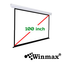 Motorized Projector Screen Wall Mounted 100 inch 4:3 with Remote Control