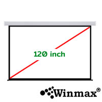 Motorized Projector Screen Wall Mounted 120 inch 16:9 with Remote Control